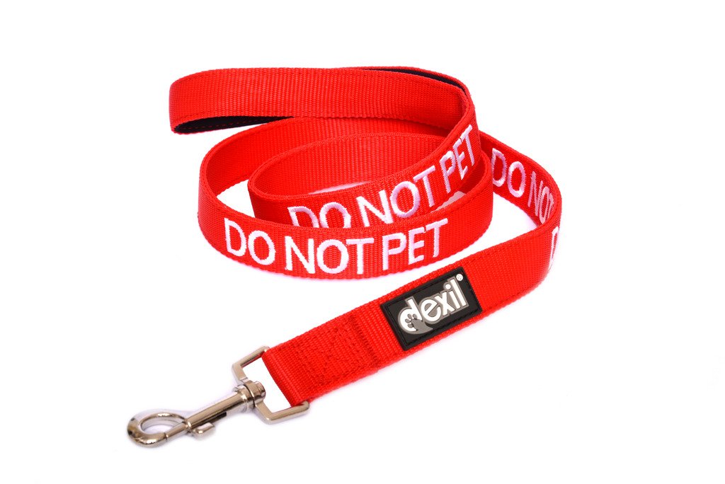 Dexil Limited DO NOT PET Red Colour Coded 60cm 120cm 180cm Padded Dog Lead PREVENTS Accidents By Warning Others of Your Dog in Advance (120cm)