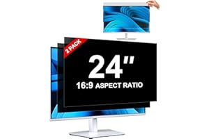 [2 Pack] 24 Inch Computer Privacy Screen for 16:9 Aspect Ratio Widescreen Monitor, Blue Light Eye Protection Anti Glare Compu