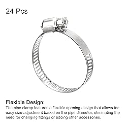 uxcell Worm Gear Hose Clamp, 24pcs 1" - 1