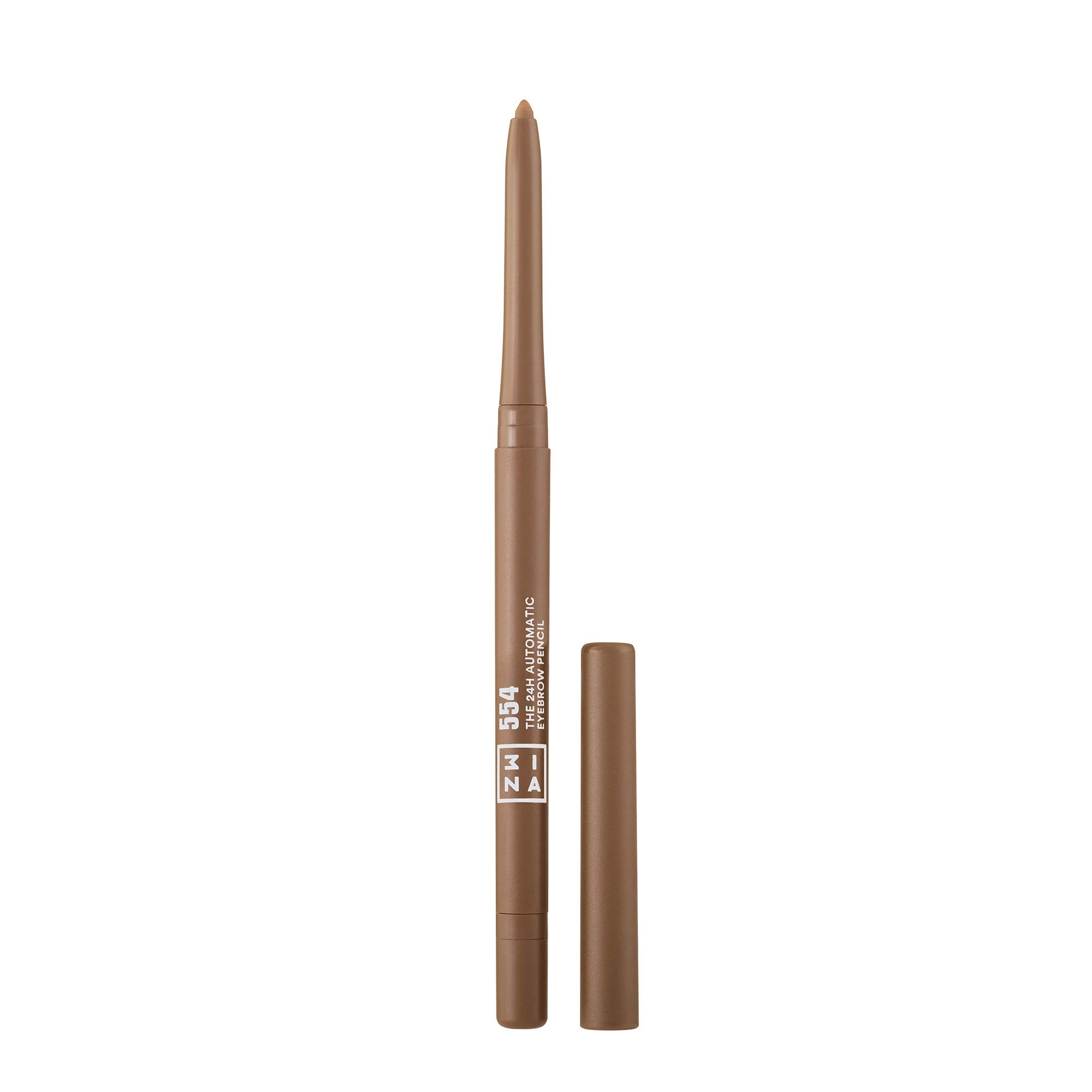 3INA MAKEUP - The 24H Automatic Eyebrow Pencil 554 - Caramel - 24H Longwearing Waterproof Formula with Built-In Sharpener - Fuller Looking Brows - Precise Tip - Vegan - Cruelty Free