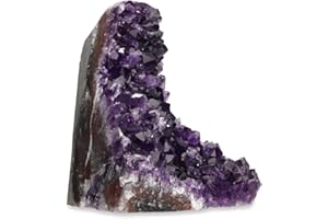 Deep Purple Project Huge A Grade Amethyst Crystal Geode from Uruguay 1.5 lb to 2.2 lb Premium Gift Box Perfect for Collectors