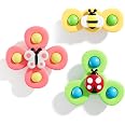 ALASOU Suction Cup Spinner Airplane Travel Toys for 1 Year Old Boy Girl | Spinning Top 12 18 Months,1 2 Year Old Boy Birthday