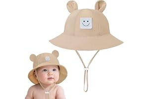 AZJ Baby Toddler Bucket Hats Infants Sun Protection Hats for Kids Girls Summer Cap Wide Brim Beach Hats