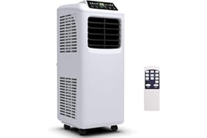 COSTWAY 8000 BTU Portable Air Conditioner, 3-in-1 Air Cooler w/Built-in Dehumidifier, Fan Mode, Sleep Mode, Remote Control& L