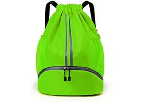Sports Drawstring Backpack – Water-Resistant Gym Bag with Shoe Compartment | Lightweight String Swim Bag for Men & Women