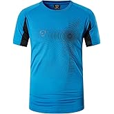jeansian Men's Sport Quick Dry Fit Short Sleeves Tshirt T-Shirt Shiirt Tees Tops Tennis Golf Bowling LSL1059