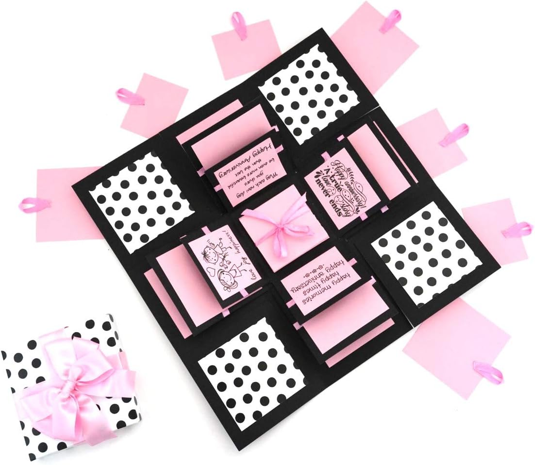 Crack of Dawn Crafts 3 Layered Happy Explosion Box Polka Party (Anniversary)