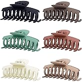 6 Pack 3.5'' Hair Claw Clips for Thin and Medium Thick Hair, Strong Hold Hair Clips for Fine Hair, Non-slip Cute Claw Clips f