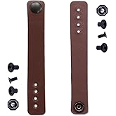 [2 Pack] IWB Belt Loops - (8-9oz Leather) – w/Pull-The-Dot Snaps & Mounting Hardware - for IWB Holster Carry - (Fit 1.25-2.00 Inch Belts (Adjustable)