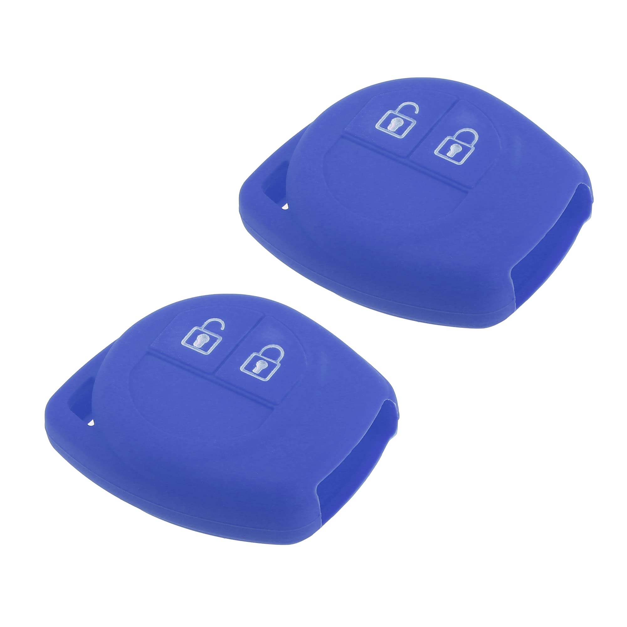 X AUTOHAUX 2 Pcs Remote Key Fob Case for Suzuki 2 Button, Silicone Dark Blue