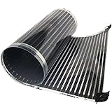 QuietWarmth 3 Foot by 10 Foot 30 Square Feet 240 Volt Easy to Install Electric Floating Indoor Floor Mat Heating System, Blac
