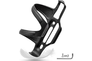 TPard Side Load Carbon Fiber Bike Water Bottle Cage Holder Ultra-Light Bicycle Drink Water Bottle Cages for MTB Mountain Road Bike Cycling, Right-Opening 1 Pack