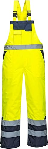 Portwest Unisex Yellow Work Overalls Size L 300D Polyester Stain Resistant PU view 1