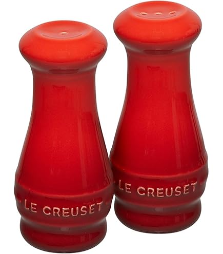 LE CREUSET Salt and Pepper Shakers 日本未発売 Amazon.com: Le Creuset Stoneware Salt and Pepper Shakers