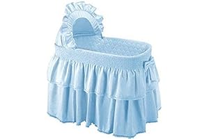 Baby Doll Bedding Neutral Paradise Bassinet Bedding Set for boy and Girly, Blue