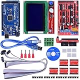 kuman 3D Printer Controller Kit for Arduino Mega 2560 Uno R3 Starter Kits +RAMPS 1.4 + 5pcs A4988 Stepper Motor Driver + LCD 12864 for Arduino Reprap K17