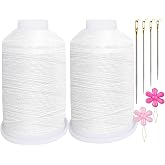 MOYYON All Purpose Sewing Thread Polyester Total 1800Yards （White）