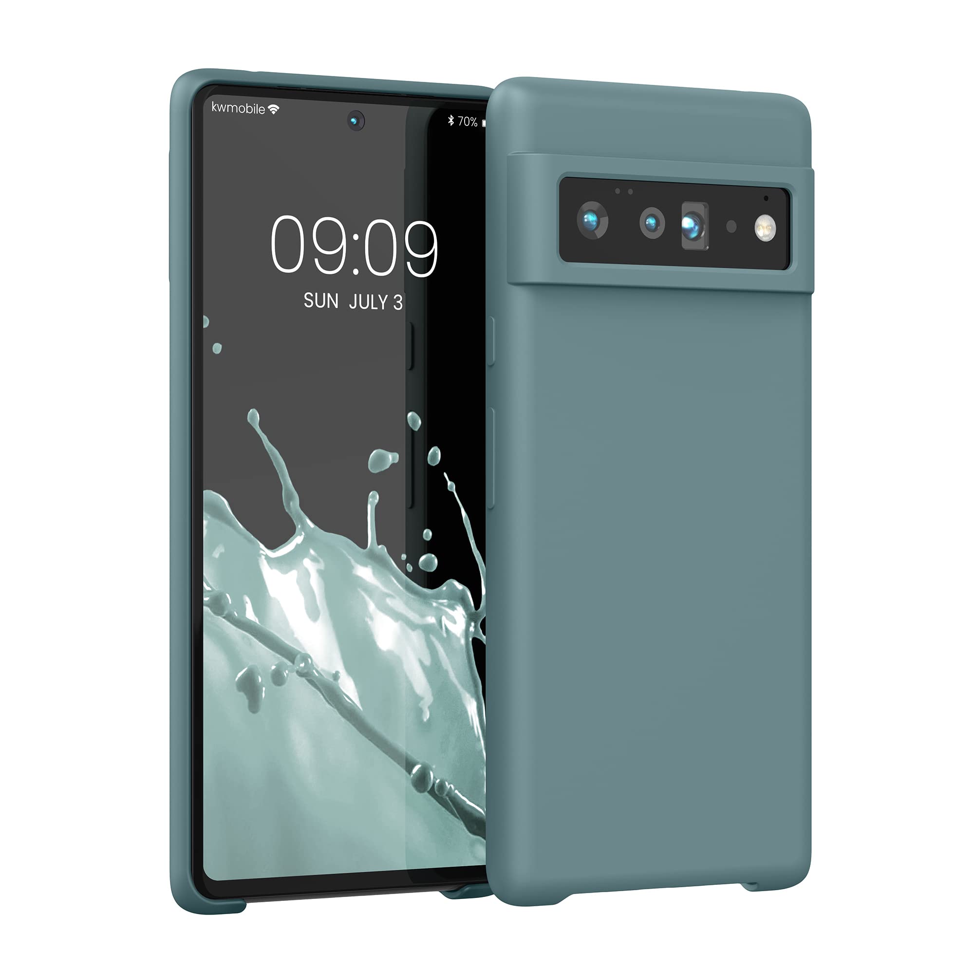 kwmobile Case Compatible with Google Pixel 6 Pro Case - TPU Silicone Phone Cover with Soft Finish - Arctic Night