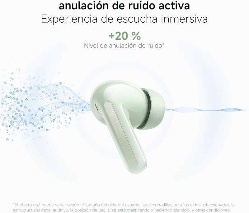 Redmi Buds 8, auscultadores sem fios, ANC 50 dB, 44 h, verde
