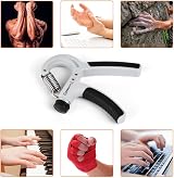 Vicloon Adjustable Hand Grip Exerciser 2 Pcs 10-50 kg Steel Spring Grey view 5