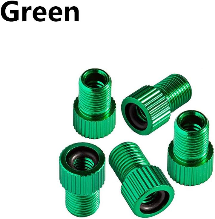 Milter 5/10pcs Aluminum Alloy Valve Adapter Bicycle Road Racing Bike Inner Tube With O-ring Seal Anodised Adapter Bike Accessories