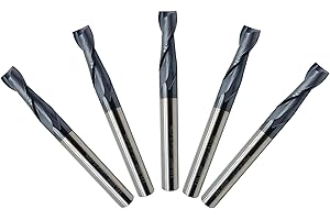 Carbide Square End Mill - 2 Flute - 1/4"2T (5 Piece, 1/4") - for Milling Alloy Steels, Hardened Steel, Metal & More – Mill Bi