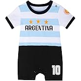 Cnins Sports Fan Baby Outfits 0-24M | Soccer Themed Newborn Infant Bodysuit Rompers | Football Clothes for Toddlers