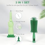 Vicloon 3 in 1 Silicone Bottle Cleaning Brush Green Baby Teat Straw view 4