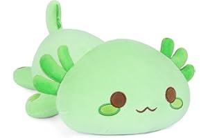 Onsoyours Cute Axolotl Plush, 19" Soft Large Stuffed Animal Salamander Big Plush Pillow, Kawaii Plushie Toy for Kids (Green Axolotl, 19")