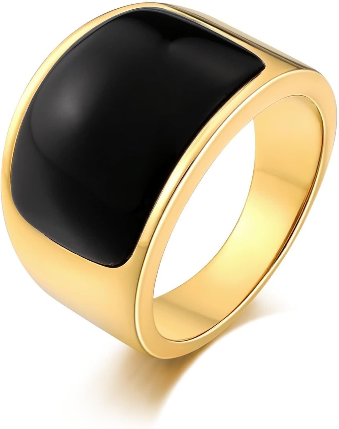 AYDOME Men Jewellery, Cool Rings for Men Stainless Steel Cubic Zirconia