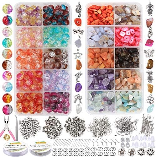 Gemstone Beads Jewellery Making Kit Amazon EuTengHao 1458Pcs