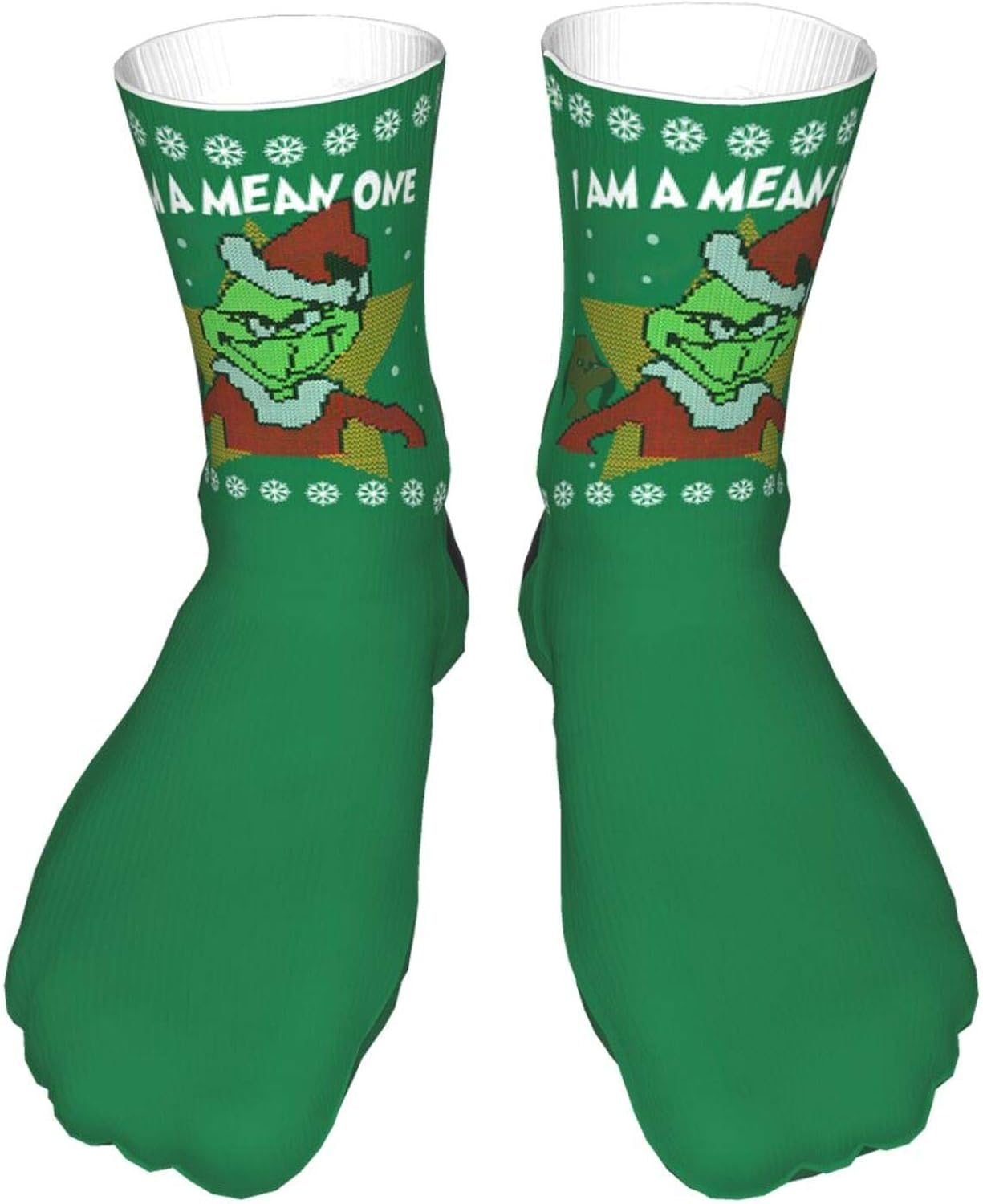 Milarz The Grinch Christmas Costume Thick Socks Comfy Breathable Unisex