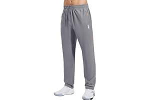 Gaiatiger Sweatpants for Men Quick Dry Track Jogging Bottom Casual Running Pants with Zipper Pockets and Elastic Waistband
