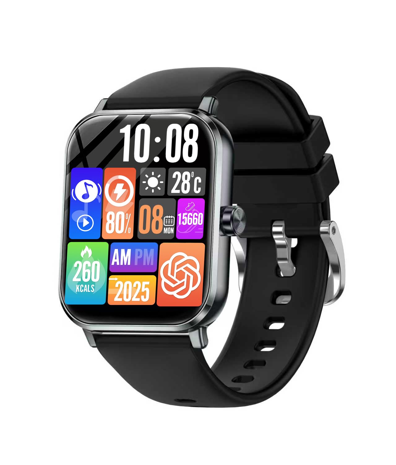 Smart Watch (2025 Latest Chatgpt Compatible) Bluetooth Call Function iPhone Compatible AI Android Compatible