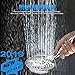 Handheld Shower Head, WASSERN 5.2'' High Pressure 6 Setting 81 Jets Rainfall Massage Water Saving Trickle Pause Extra Long 80'' Stainless Steel Hose Angle Adjustable Brass Ball Joint Bracket Chrome