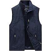 AOTORR Mens Outdoor Lightweight Safari Casual Work Photo Travel Fishing Vests