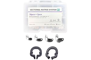Windplusya Dental Sectional Matrix System kit, Dental Sectional Matrix Ring Resin Clip Clamping Ring, Autoclavable Dental Matrices Bands.…