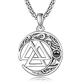 F4DEDAN Viking Necklace for Men 925 Sterling Silver Pendant Jewelry Gift