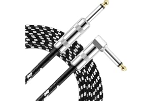 Cables de Instrumentos de Guitarra ，Cable para Guitarra Eléctrica,Guitar Cable de Audio para Guitarra,Bajo,Teclado （Negro) (3M)