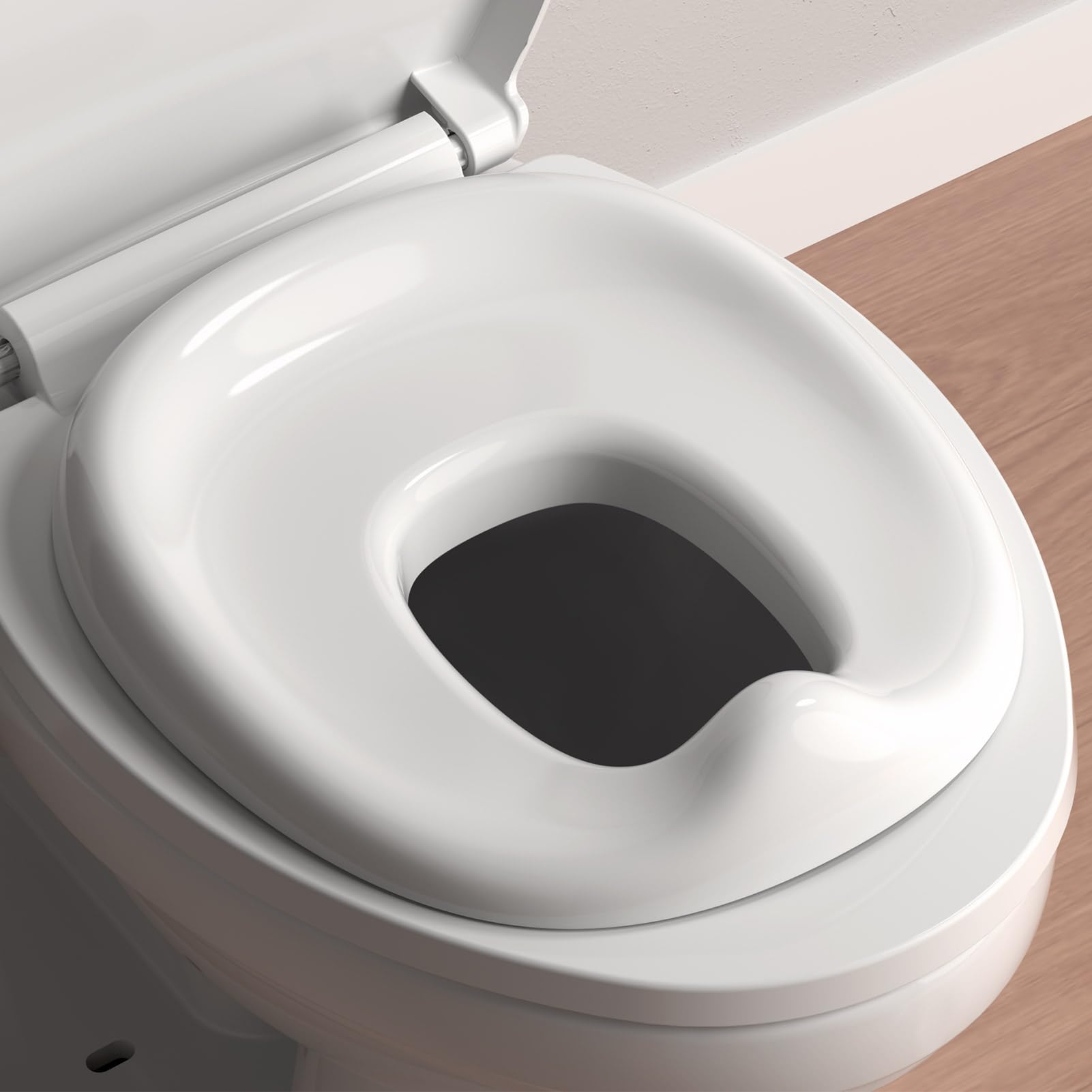 Photo 1 of R&T Potty Training Seat for Boys and Girls, Fits Elongated Toilets, Anti-Slip Rubber and Splash Guard, Easy for Toddler Potty Training, Easy to Stow