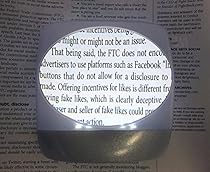 MagniPros 5X Oval Shape Dome Magnifier-4 Ultra Bright LEDs-Ideal for Reading Small Prints & Low Vision