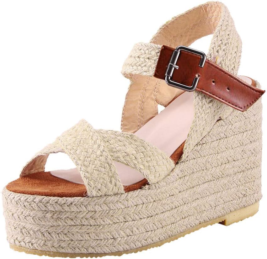 woven peep toe sandals