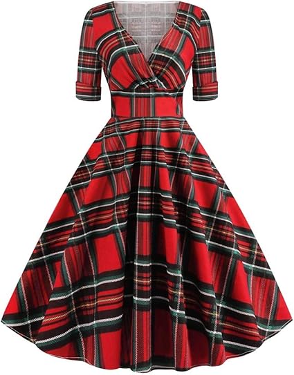plaid homecoming dress