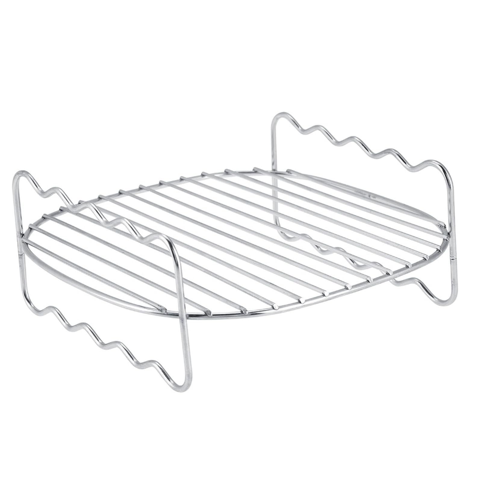 Air Fryer Double Layer Rack, 304 Stainless Steel, Multi-Purpose Grill with Skewers, for Baking and Barbecue