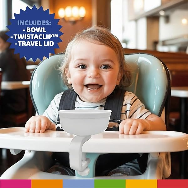 TWISTABOWL SPILL-PROOF BABY BOWL WITH SECURE CLIP, LID FOR TRAVEL, BPA-FREE, DISHWASHER & MICROWAVE SAFE, NON-TOXIC BABY FEEDING SOLUTION | 3-PACK (PINK)