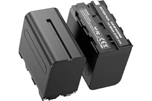 BABAKA 2-Pack NP-F970 NP F970 Battery for Sony NP F750, F550, F570, TR917, CCD-SC55, for Sony NW CN160 CN-216 LED Light, NW 759 74K 760 Feelworld, 759 74K 760 Field Monitor, Ring Light and Video Light