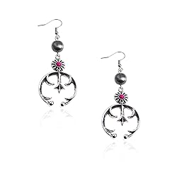 Wrangler Western Earrings Concho Dangling Retro