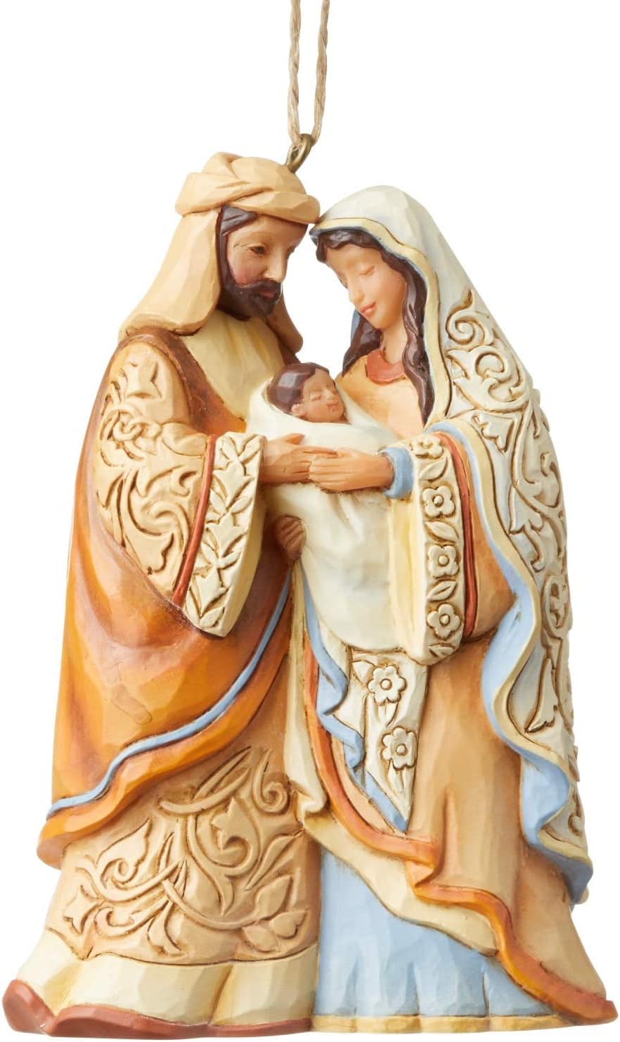 Ornament Hooks - Jim Shore Hanging Ornament with S-Hook, Holiday Collection (Holy Family, 6004319)