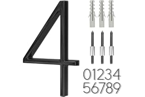 BVNUD 6 Inch Stainless Steel Floating House Number, Metal Modern House Numbers, for Outdoor Mailbox Yard Home Wall DoorGarage Gate with Nail Kit, Coated Black, 911 Visibility Signage