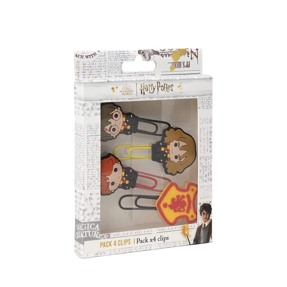 CERDÁ LIFE'S LITTLE MOMENTS - Pack of 4 Clips de Harry Potter | Un Regalo Original de Papeleria para Fans Licencia Oficial - Warner Bros